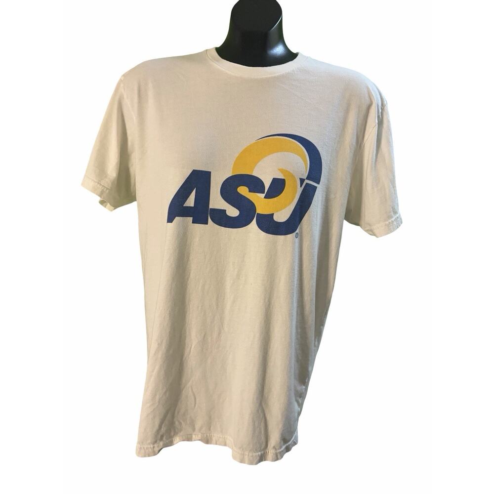 ASU Arizona State Sun Devils T Shirt Mens Large White Logo College NCAA
